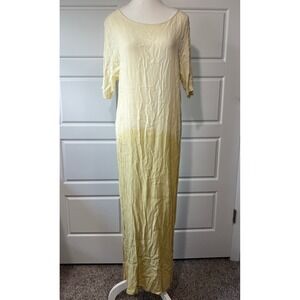 Just for You Maxi Dress Earthy‎ Yellow Ombre Casual Viscose Short Sleeve Size M